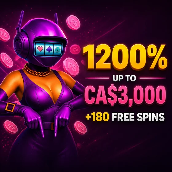 Spins House welcome bonus 1200% up to CA$3,000 plus 180 free spins